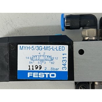Festo 34311 MYH-5/3G-M5-L-LED  Solenoid Valve